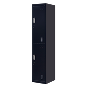 2-Door Vertical Locker for Office Gym Shed School Home Storage V63-832451