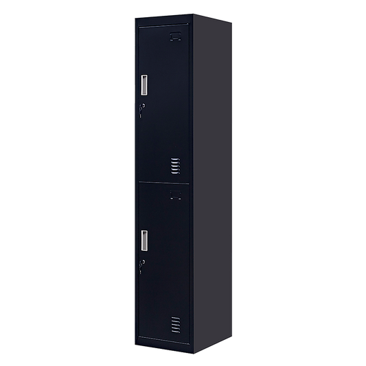 2-Door Vertical Locker for Office Gym Shed School Home Storage V63-832451