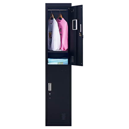 2-Door Vertical Locker for Office Gym Shed School Home Storage V63-832451