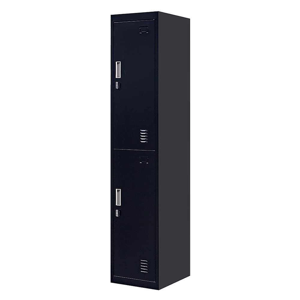 2-Door Vertical Locker for Office Gym Shed School Home Storage V63-832461