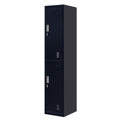 2-Door Vertical Locker for Office Gym Shed School Home Storage V63-832461
