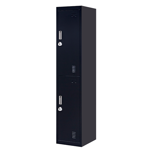 2-Door Vertical Locker for Office Gym Shed School Home Storage V63-832471