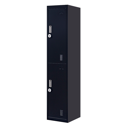 2-Door Vertical Locker for Office Gym Shed School Home Storage V63-832481