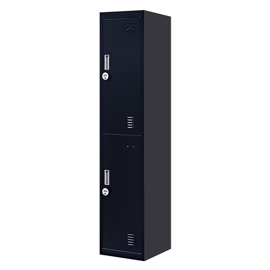 2-Door Vertical Locker for Office Gym Shed School Home Storage V63-832481
