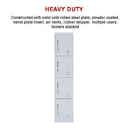 4-Door Vertical Locker for Office Gym Shed School Home Storage V63-832501