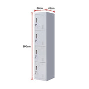 4-Door Vertical Locker for Office Gym Shed School Home Storage V63-832501