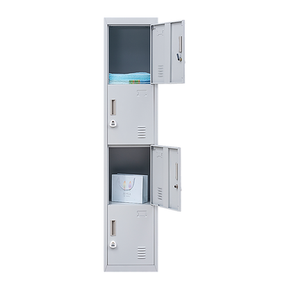 4-Door Vertical Locker for Office Gym Shed School Home Storage V63-832521
