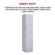 4-Door Vertical Locker for Office Gym Shed School Home Storage V63-832521