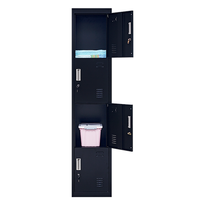 4-Door Vertical Locker for Office Gym Shed School Home Storage V63-832541