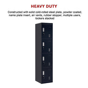 4-Door Vertical Locker for Office Gym Shed School Home Storage V63-832541