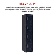 4-Door Vertical Locker for Office Gym Shed School Home Storage V63-832551