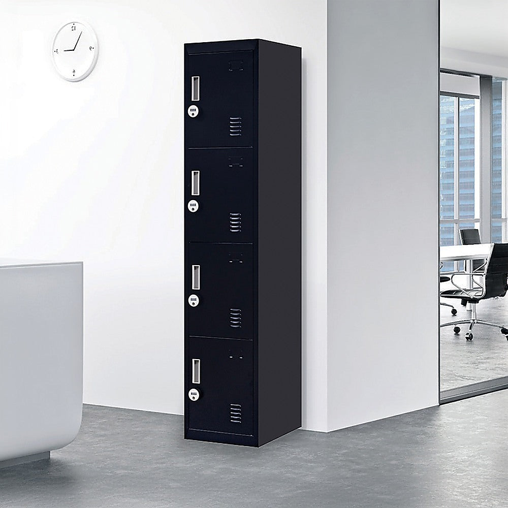 4-Door Vertical Locker for Office Gym Shed School Home Storage V63-832571