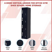 4-Door Vertical Locker for Office Gym Shed School Home Storage V63-832571