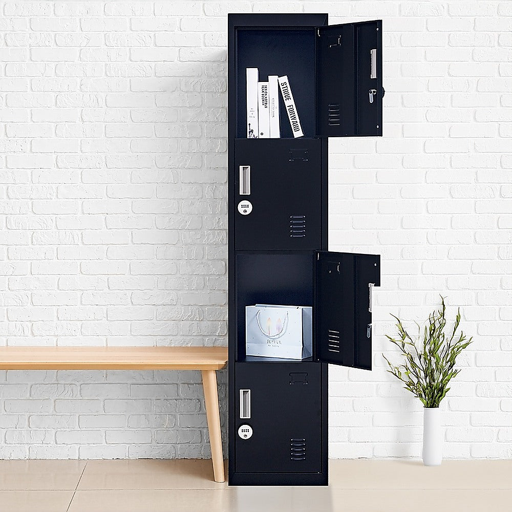 4-Door Vertical Locker for Office Gym Shed School Home Storage V63-832571