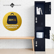 4-Door Vertical Locker for Office Gym Shed School Home Storage V63-832571