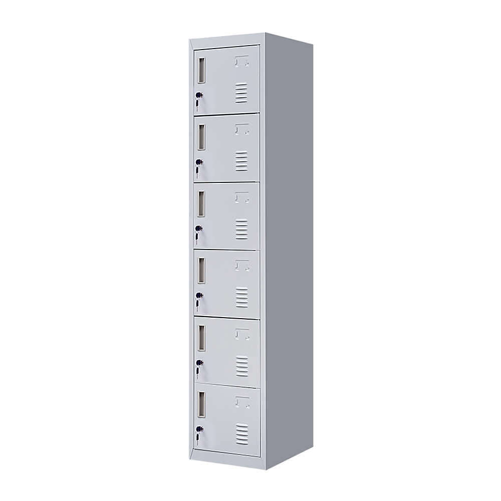 6-Door Locker for Office Gym Shed School Home Storage V63-832681