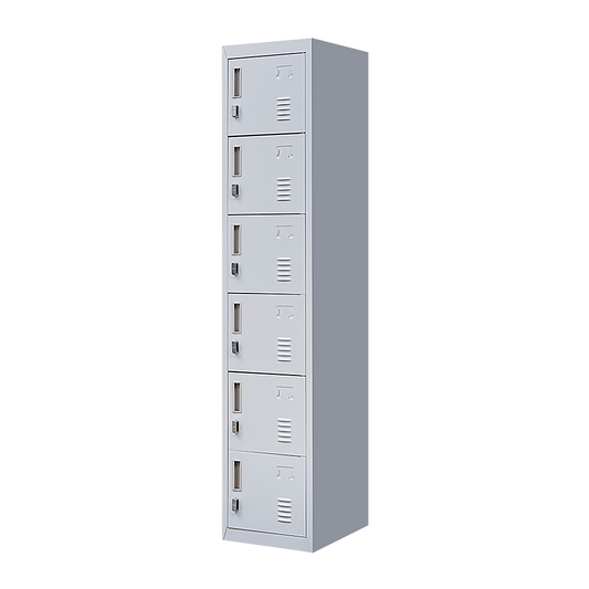 6-Door Locker for Office Gym Shed School Home Storage V63-832691