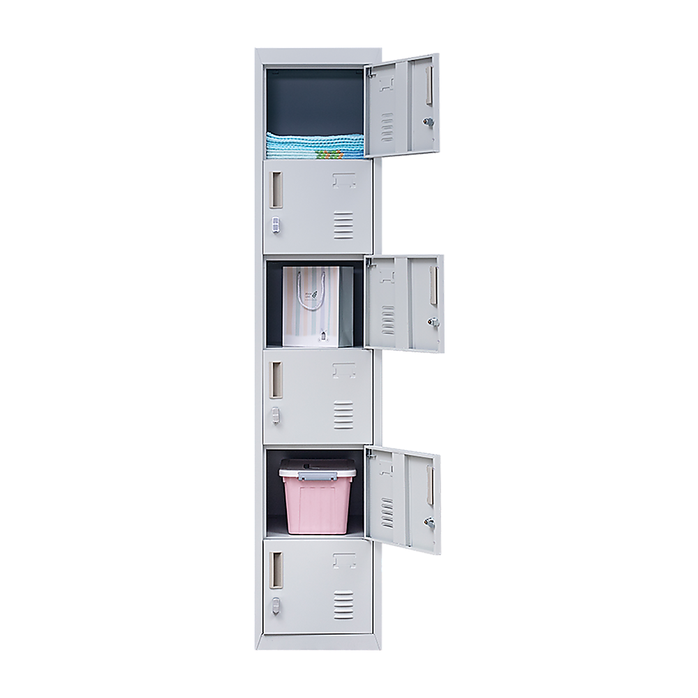 6-Door Locker for Office Gym Shed School Home Storage V63-832691