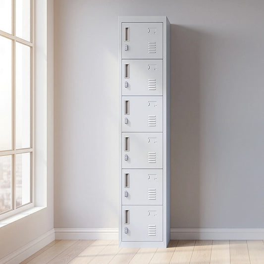 6-Door Locker for Office Gym Shed School Home Storage V63-832691