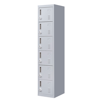 6-Door Locker for Office Gym Shed School Home Storage V63-832701