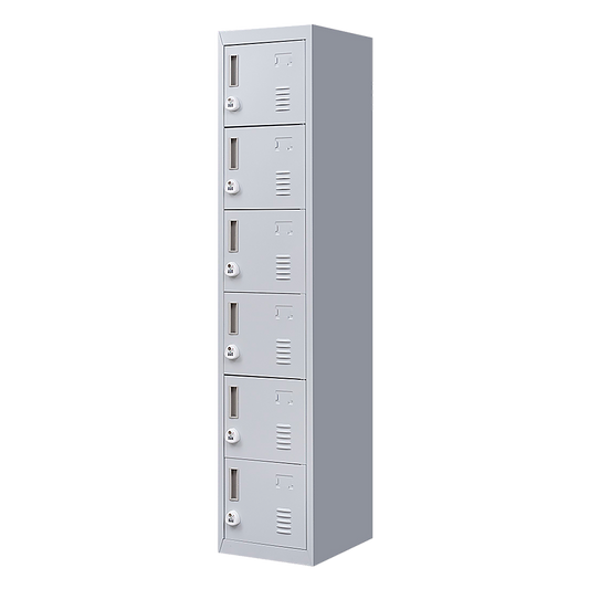 6-Door Locker for Office Gym Shed School Home Storage V63-832701