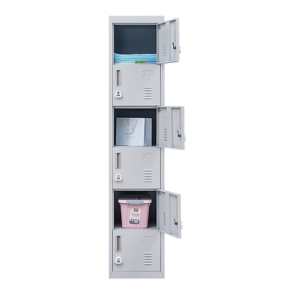 6-Door Locker for Office Gym Shed School Home Storage V63-832701