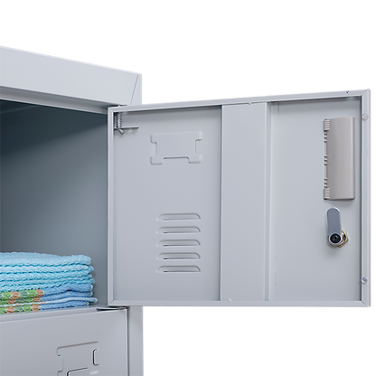 6-Door Locker for Office Gym Shed School Home Storage V63-832701