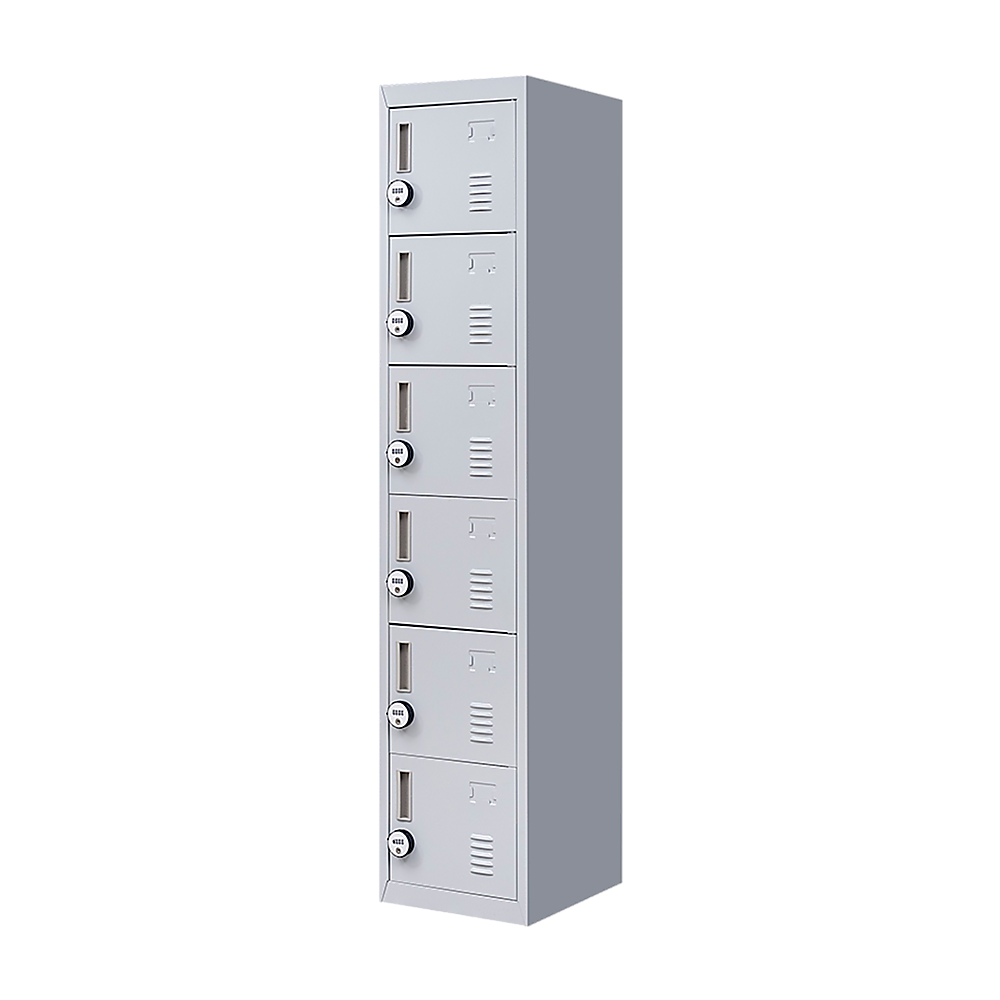 6-Door Locker for Office Gym Shed School Home Storage V63-832711