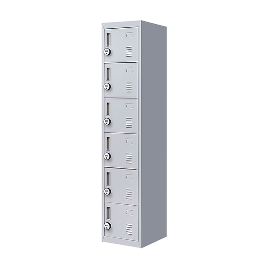 6-Door Locker for Office Gym Shed School Home Storage V63-832711