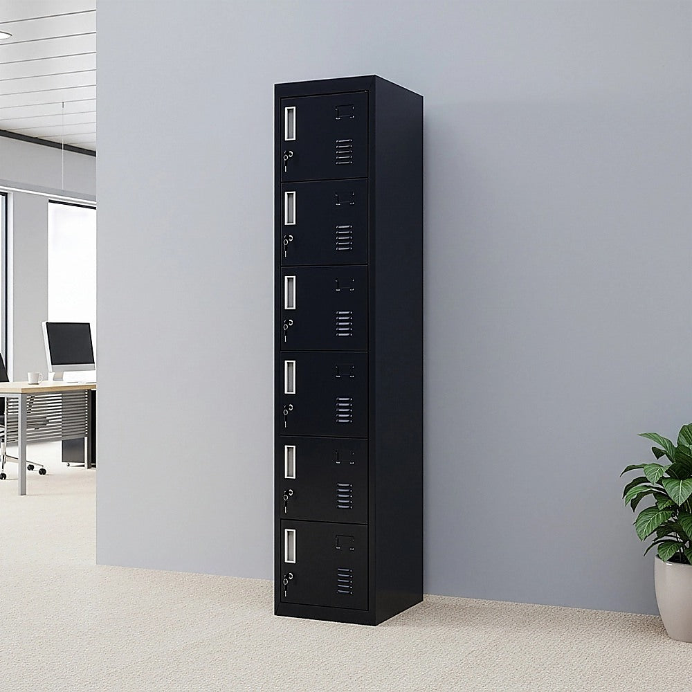 6-Door Locker for Office Gym Shed School Home Storage V63-832721