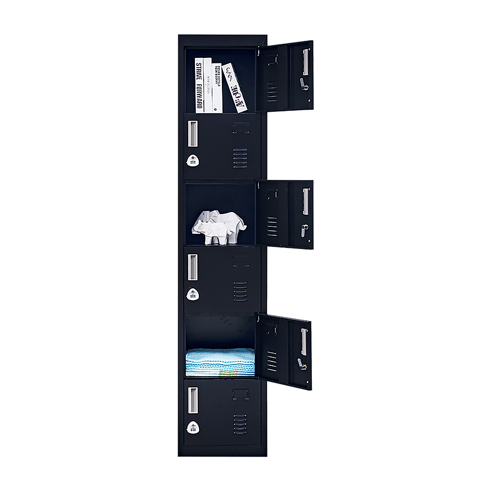 6-Door Locker for Office Gym Shed School Home Storage V63-832741