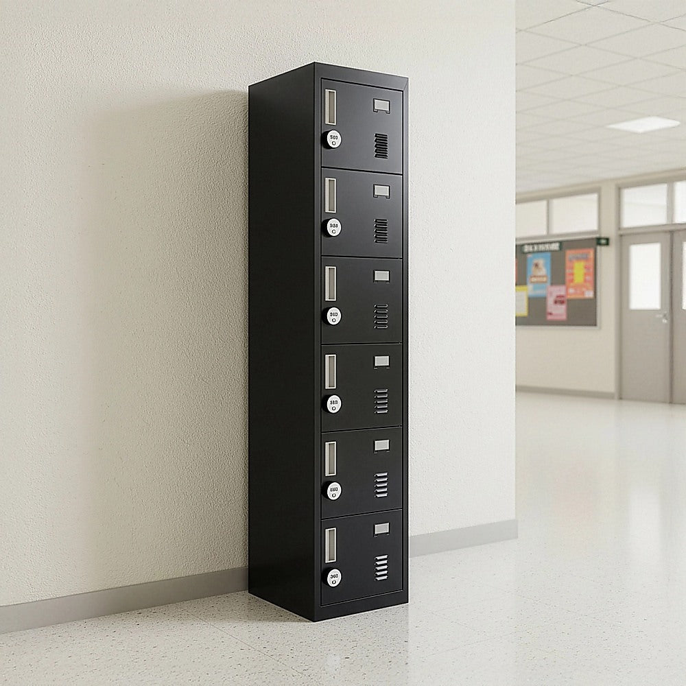 6-Door Locker for Office Gym Shed School Home Storage V63-832751