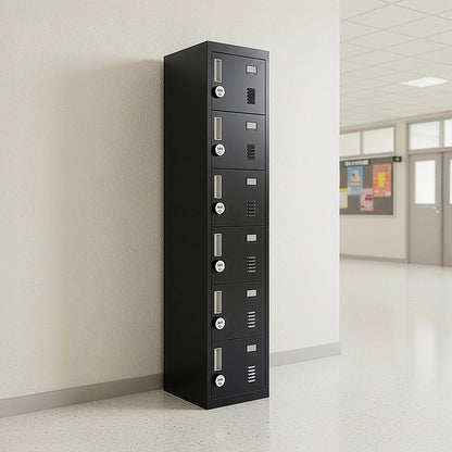 6-Door Locker for Office Gym Shed School Home Storage V63-832751