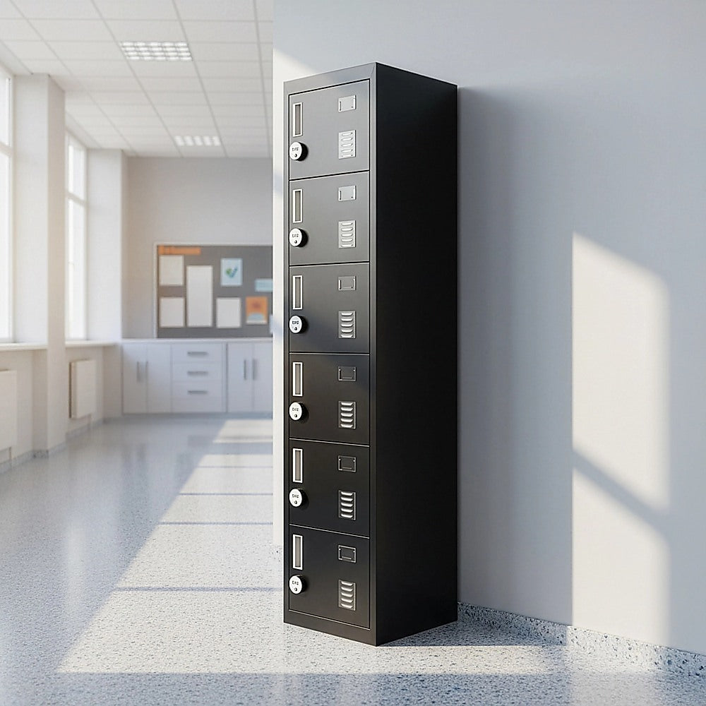 6-Door Locker for Office Gym Shed School Home Storage V63-832751