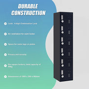 6-Door Locker for Office Gym Shed School Home Storage V63-832751