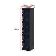 6-Door Locker for Office Gym Shed School Home Storage V63-832751
