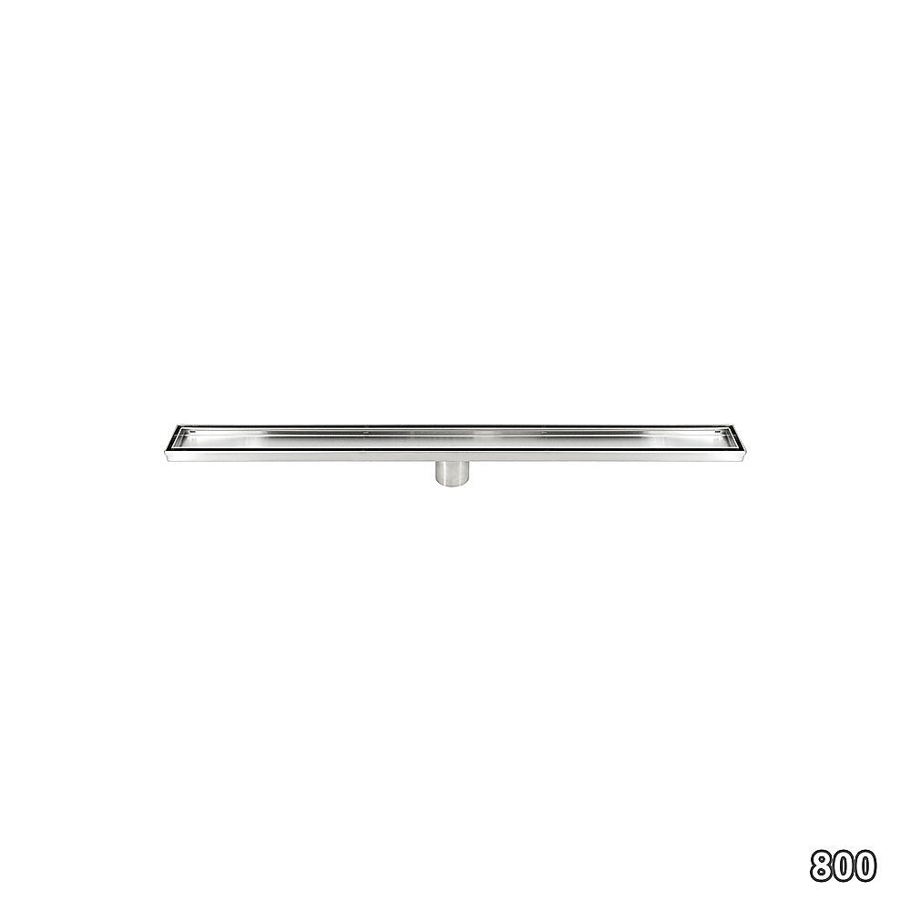 800mm Tile Insert Shower Bathroom Stainless Steel Grate Drain w/Centre outlet Floor Waste V63-832761