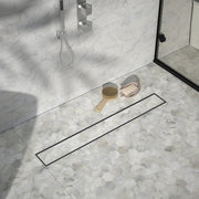 1000mm Tile Insert Bathroom Shower Stainless Steel Grate Drain w/Centre outlet Floor Waste V63-832781