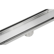 1000mm Tile Insert Bathroom Shower Stainless Steel Grate Drain w/Centre outlet Floor Waste V63-832781