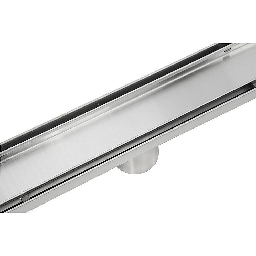 1000mm Tile Insert Bathroom Shower Stainless Steel Grate Drain w/Centre outlet Floor Waste V63-832781