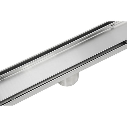 1000mm Tile Insert Bathroom Shower Stainless Steel Grate Drain w/Centre outlet Floor Waste V63-832781