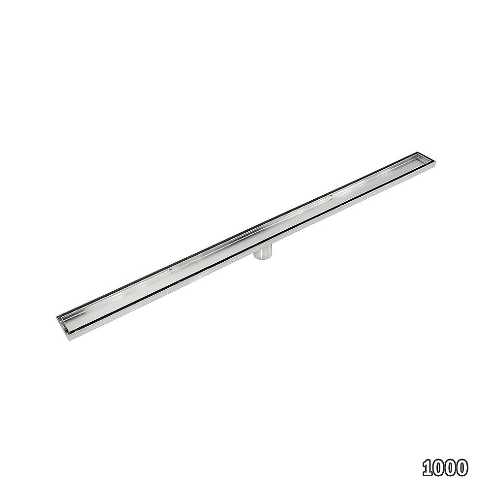 1000mm Tile Insert Bathroom Shower Stainless Steel Grate Drain w/Centre outlet Floor Waste V63-832781
