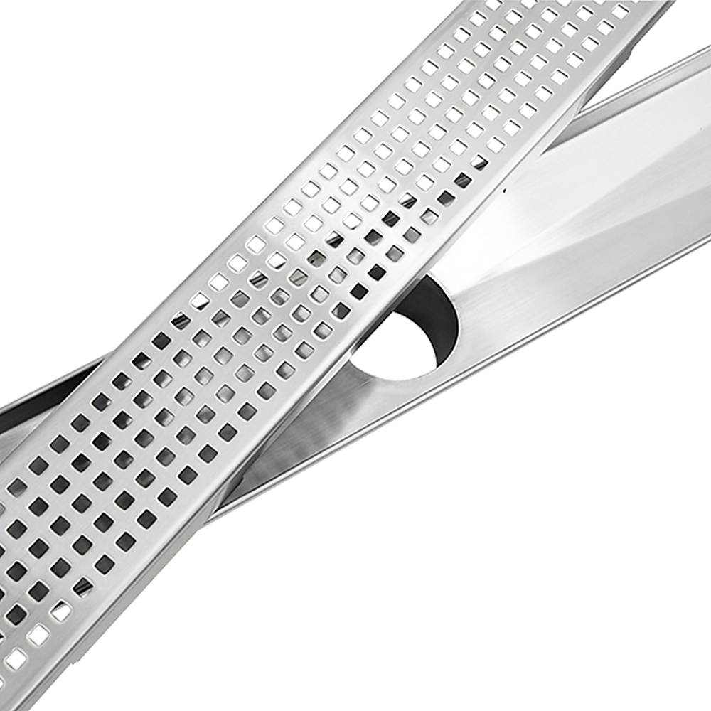 900mm Bathroom Shower Stainless Steel Grate Drain w/Centre outlet Floor Waste Square Pattern V63-832811