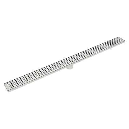 900mm Bathroom Shower Stainless Steel Grate Drain w/Centre outlet Floor Waste Square Pattern V63-832811