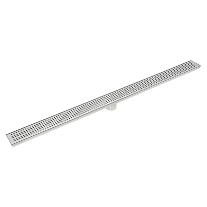 1000mm Bathroom Shower Stainless Steel Grate Drain w/Centre outlet Floor Waste Square Pattern V63-832821
