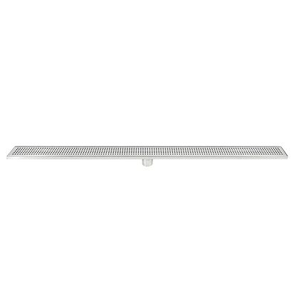 1200mm Bathroom Shower Stainless Steel Grate Drain w/Centre outlet Floor Waste Square Pattern V63-832831