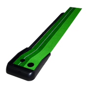 Indoor Practice Putting Green 2.5m Mat Inclined Ball Return Fake Grass 2 Holes V63-832861