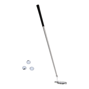Indoor Practice Putting Green 2.5m Mat Inclined Ball Return Fake Grass 2 Holes V63-832861