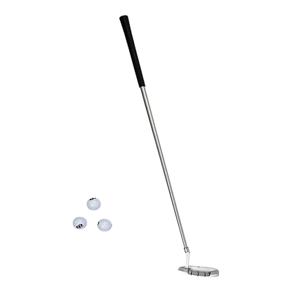 Indoor Practice Putting Green 2.5m Mat Inclined Ball Return Fake Grass 2 Holes V63-832861