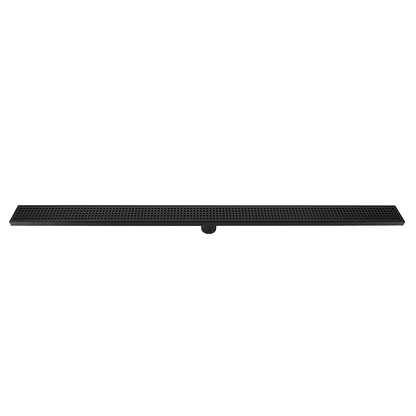 1200mm Bathroom Shower Black Grate Drain w/Centre outlet Floor Waste Square Pattern V63-832941